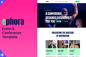 Ephora - Event Framer Template, a Landing Page Template by Flow Samurai Templates