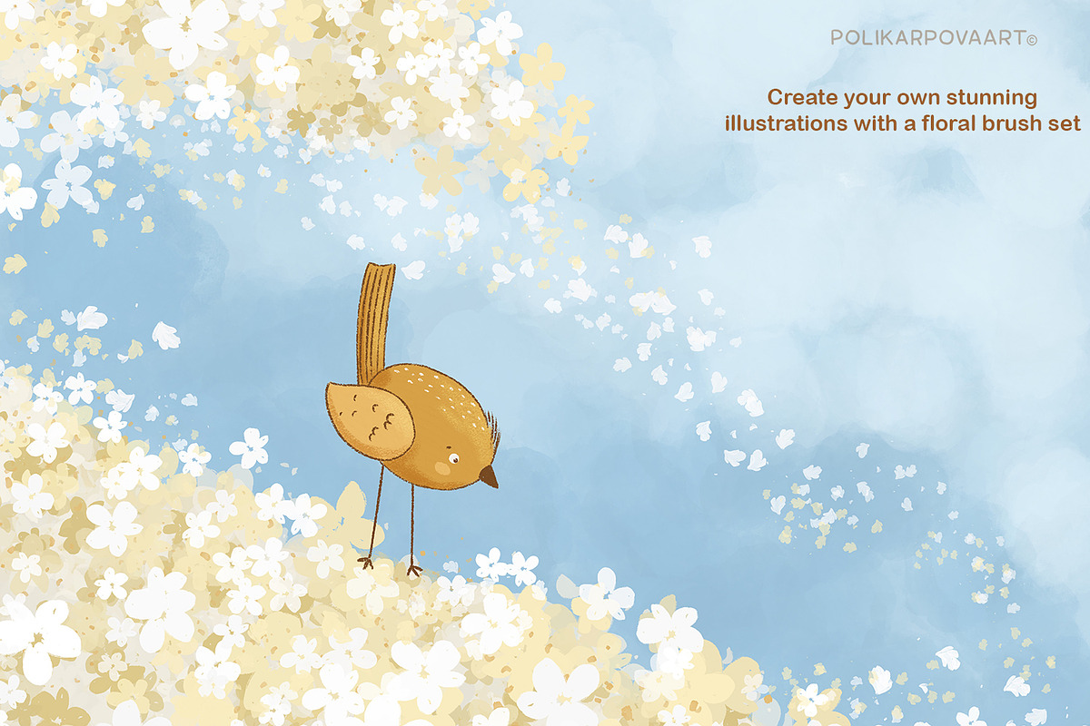 Flower Brushes for Procreate, a Brush Add-On by polikarpovaart (Photo 8 of 11)