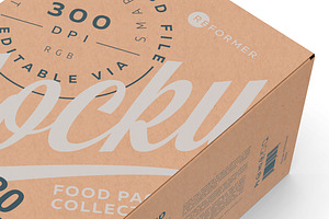 20 Kraft Snack Bars Box Mockup