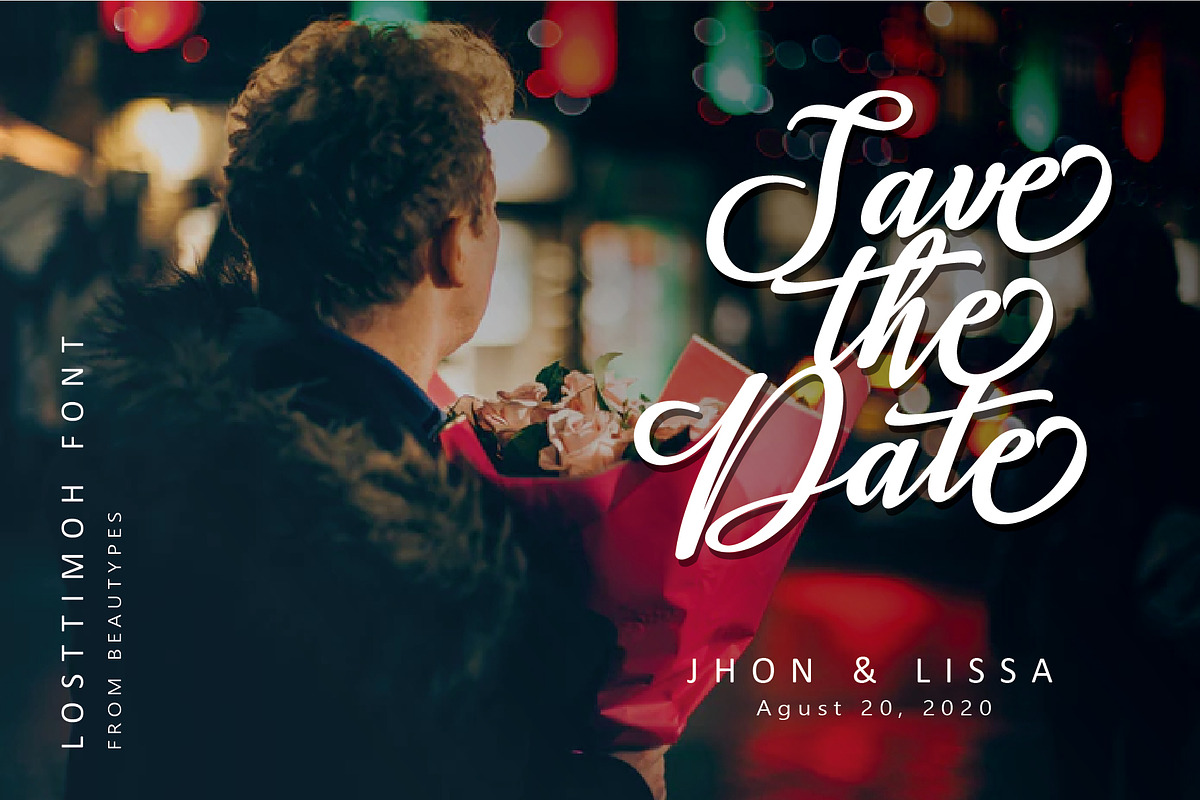 Losttimoh - Vintage Script Font, a Script Font by Beautypes (Photo 3 of 9)