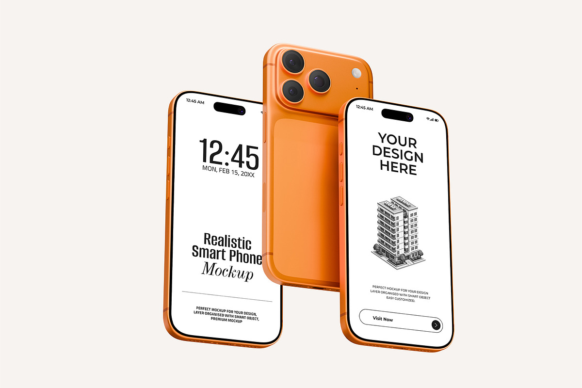iPhone Screen Device Mockup Bundle, an iPhone Mockup by graphypix (Photo 10 of 14)