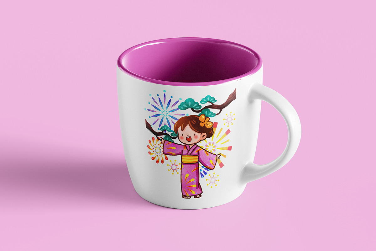 Kawaii Hanabi Japanese Festival, a Person Illustration by CreativeValuation (Photo 9 of 10)