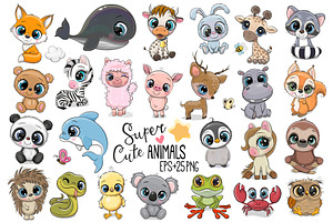 Cartoon Animals Set