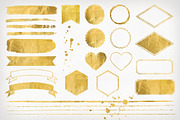 Gold Foil Design Elements & Vectors, an Object Graphic by Summit Avenue (Thumbnail 3 of 5)