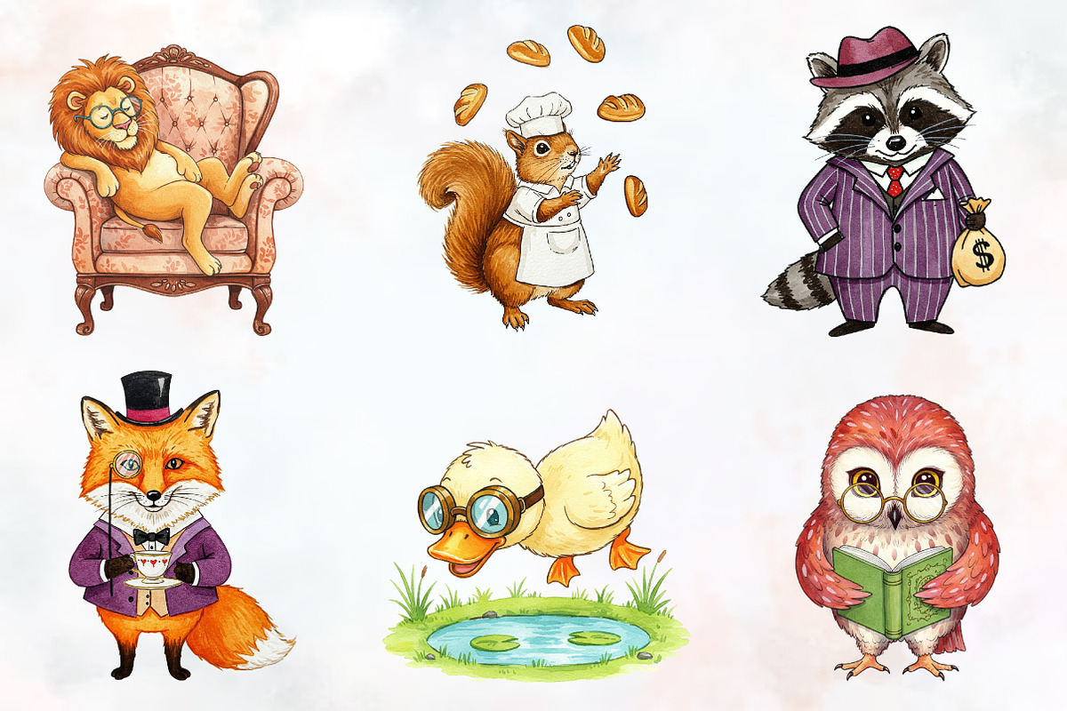 Funny Animals Clipart, an Illustration by RobertsArt (Photo 5 of 7)