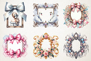Hand-Drawn Coquette Frame Clipart, an Illustration by RobertsArt (Thumbnail 3 of 8)