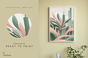 Tropical Abstract Art Deco Palm Art, an Illustration by pixelpetals (Thumbnail 4 of 4)