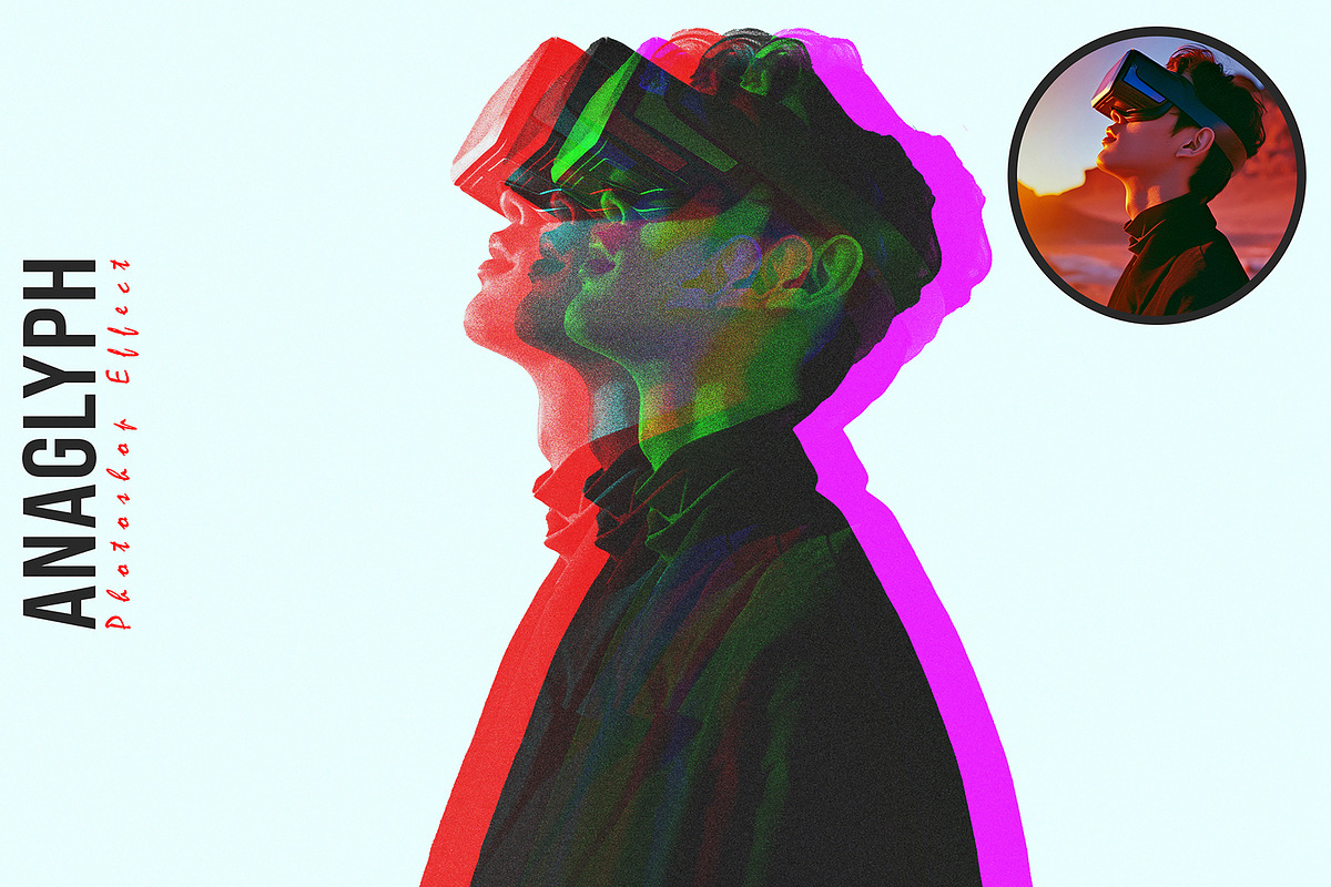 Anaglyph Photoshop Effect, an Action Add-On by S Graphic Studio (Photo 1 of 3)