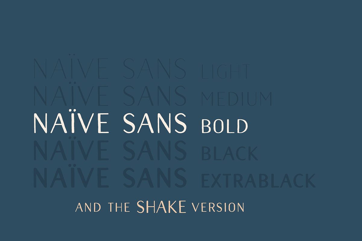 Naive Sans Bold & Shake, a Handwritten Font by S&C Type (Photo 2 of 6)