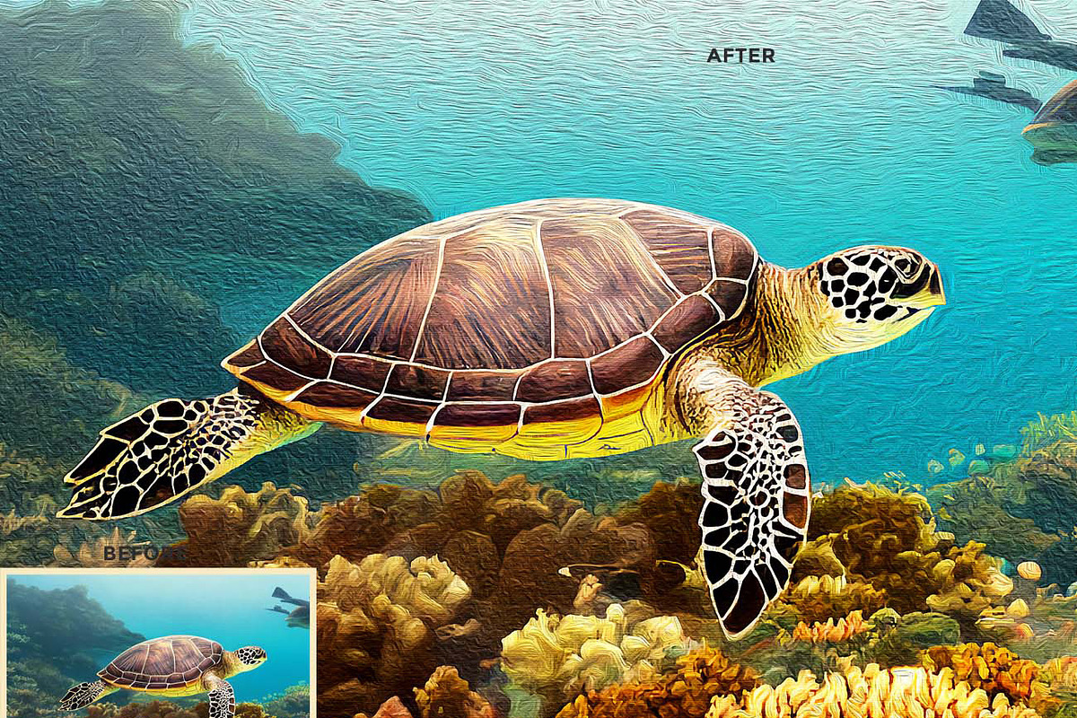 Tritone Oil Painting Ps Action, an Action Add-On by Studio Retouch (Photo 12 of 13)
