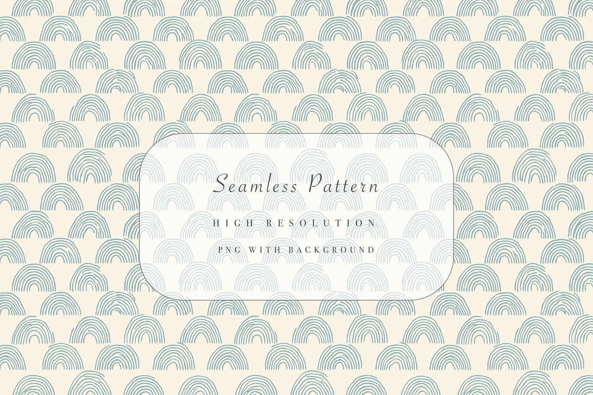 Dusty Blue Half Arch Seamless Patter, a Pattern Graphic by Pati Charm Studio (Photo 1 of 7)