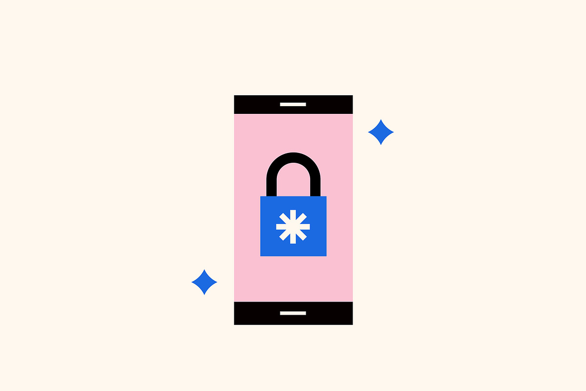 Flat safe mobile data illustration, a Finance Illustration by Visual Sanctum