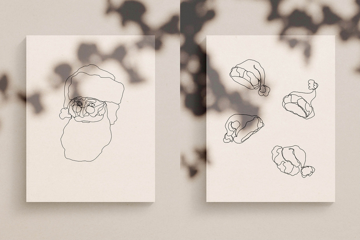 Santa Line Drawings, an Illustration by Whimsy Works (Photo 3 of 3)