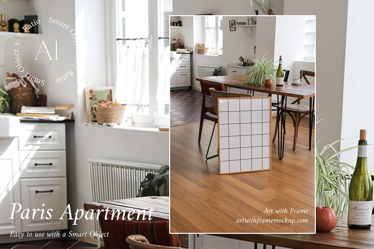 Frame Mockup - Paris Apartment 1, a Product Mockup by ArtwithFrame (Photo 2 of 12)
