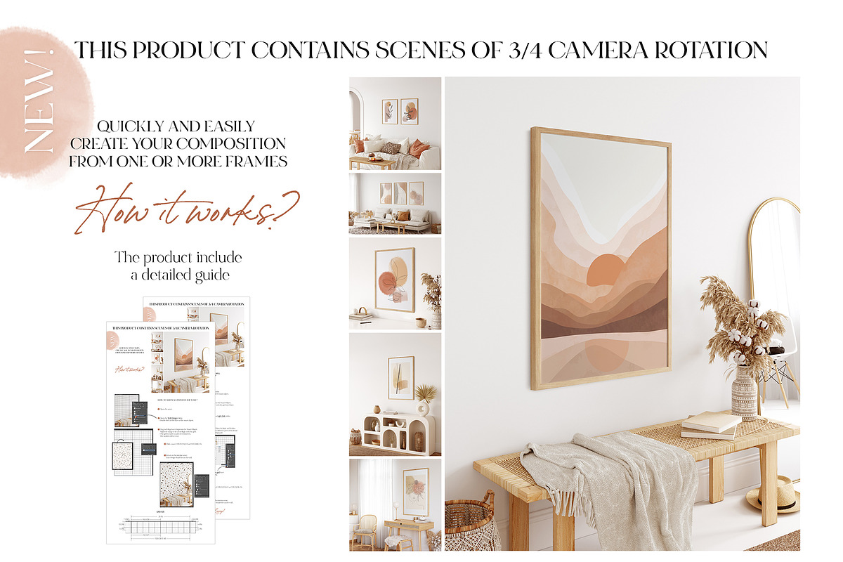 Frame & Wall Mockup Bundle - 7, a Print Template by Yuri-U (Photo 24 of 27)