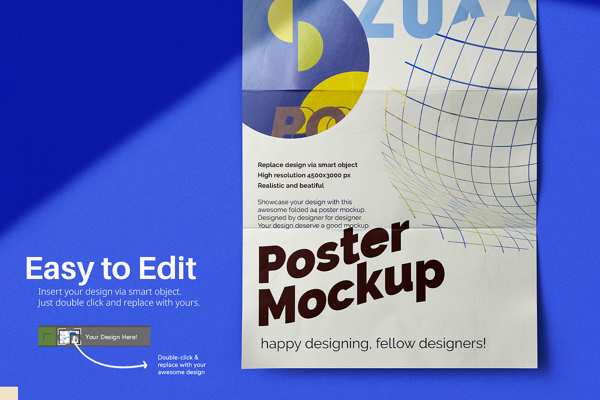 A4 Poster Folded Mockup Pack, a Mockup by Remnand Studio (Photo 4 of 13)