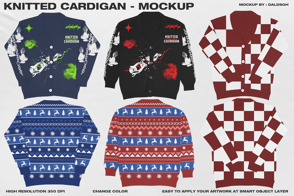 Knitted Cardigan - Mockup, a Hoody Mockup by DaldSgh (Photo 1 of 18)
