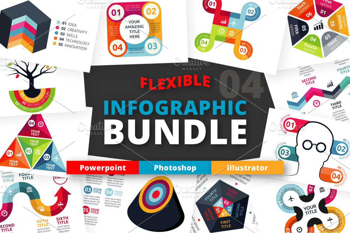 Flexible Infographic Bundle (vol.4), a Presentation Template by ...
