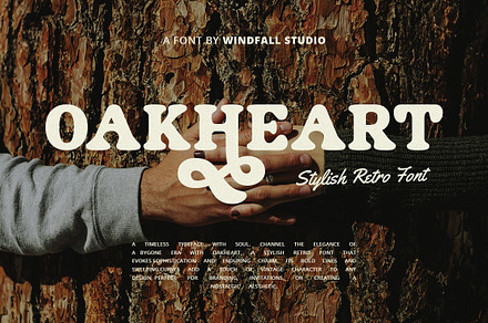 Oakheart - Stylish Retro Font, a Serif Font by Windfall Co