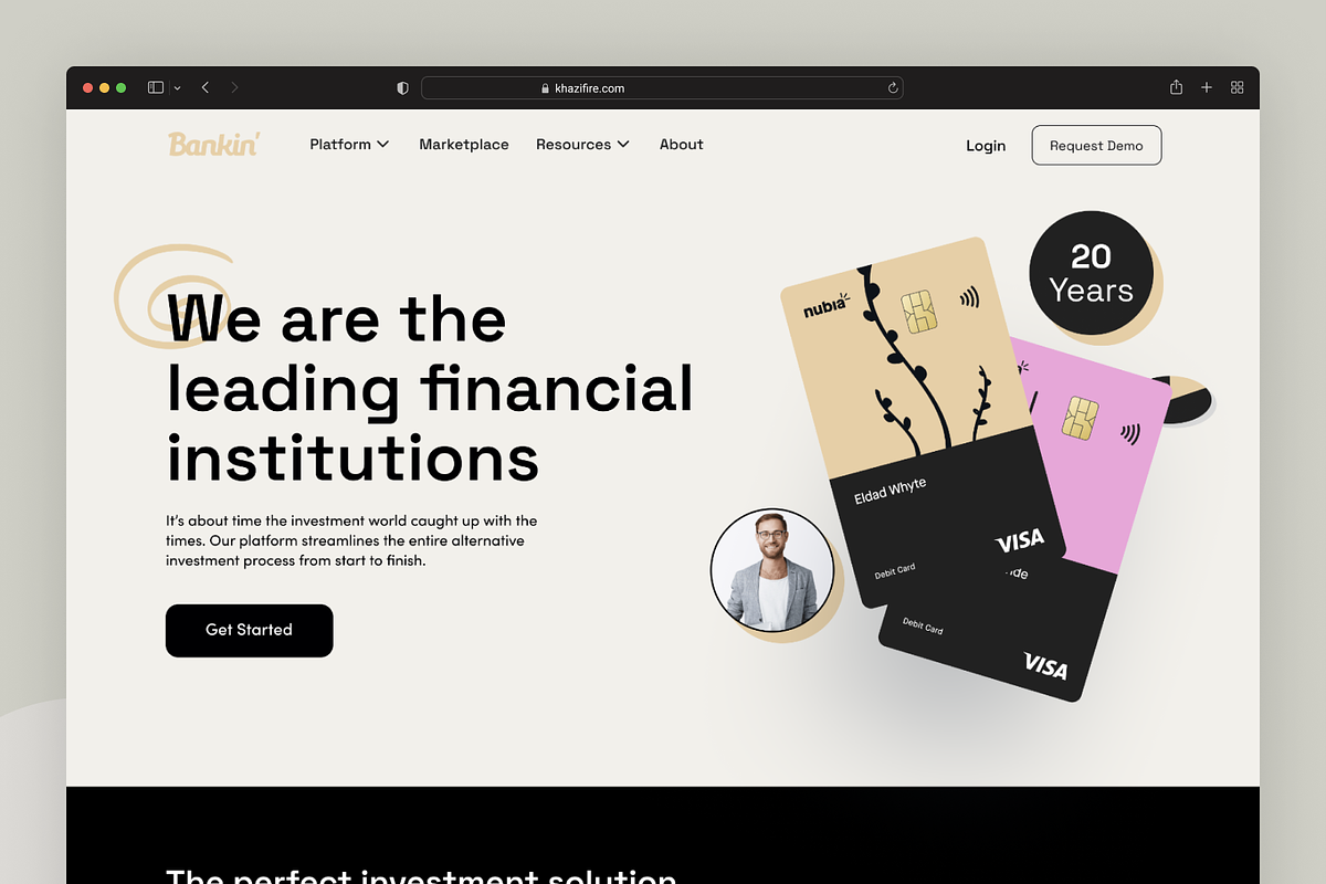 Banking Landing Page Design, a Landing Page Template by UiDex (Photo 3 of 4)
