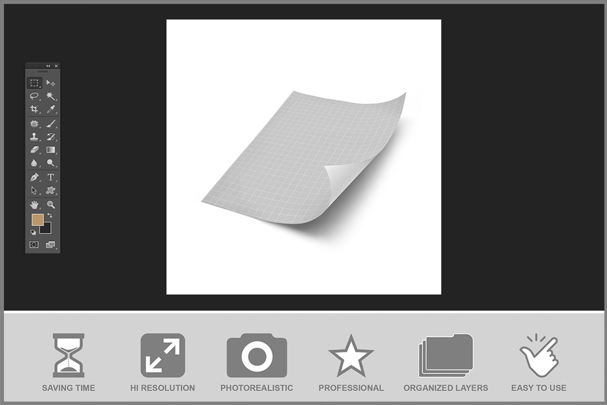 A4 Paper On Desk Mockup, an Advertising Mockup by Bruno's Shop (Photo 2 of 3)