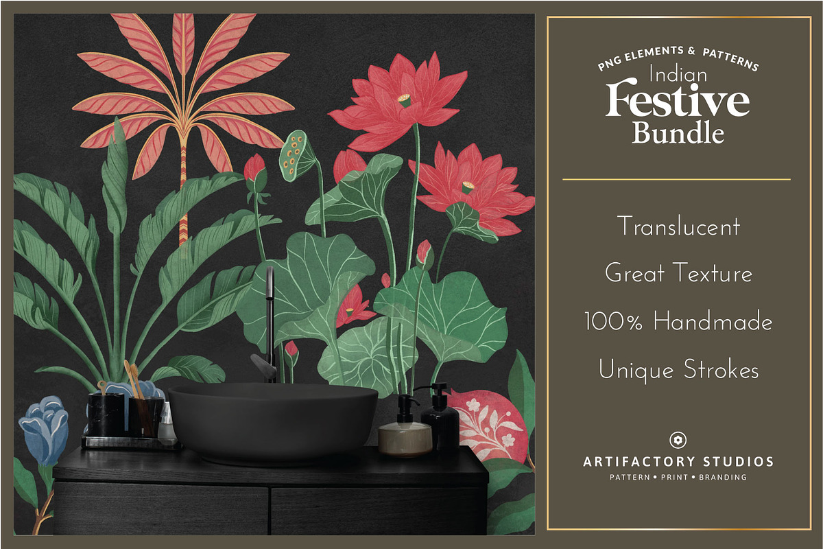 Indian Festive Illustration Set, a Decorative Illustration by Artifactory Studios (Photo 6 of 7)