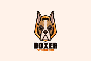 Boxer Dog Cartoon Mascot Logo, a Branding & Logo Template by Gumrega Studio