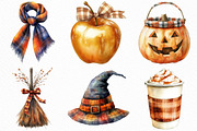 Halloween Autumn Plaid Clipart, an Illustration by Craft Nest (Thumbnail 4 of 6)