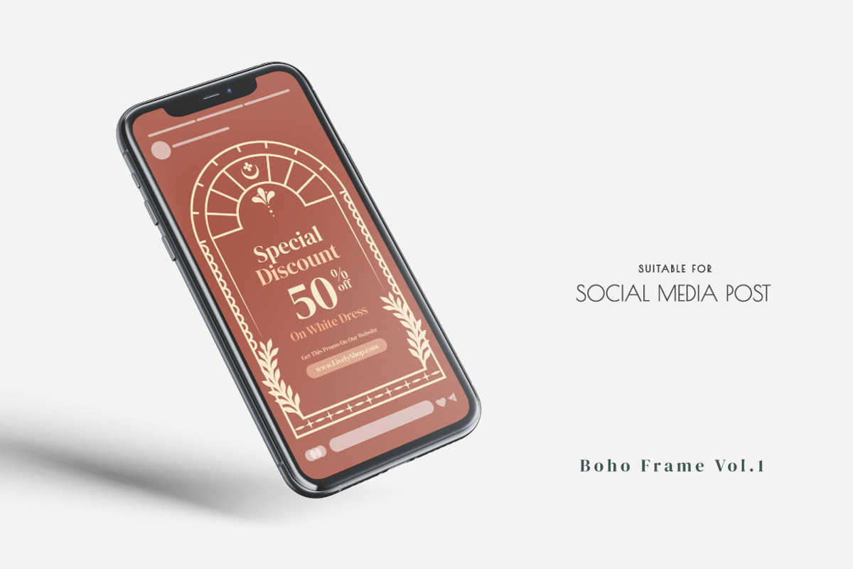 Boho Frame Vol.1, an Object Graphic by Bewalrus Studio (Photo 3 of 7)