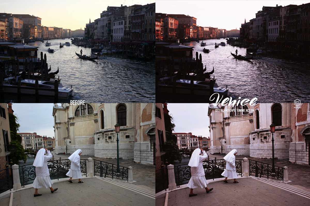Venice Photoshop Action + Bonus, an Action Add-On by Presetrain Co. (Photo 2 of 6)