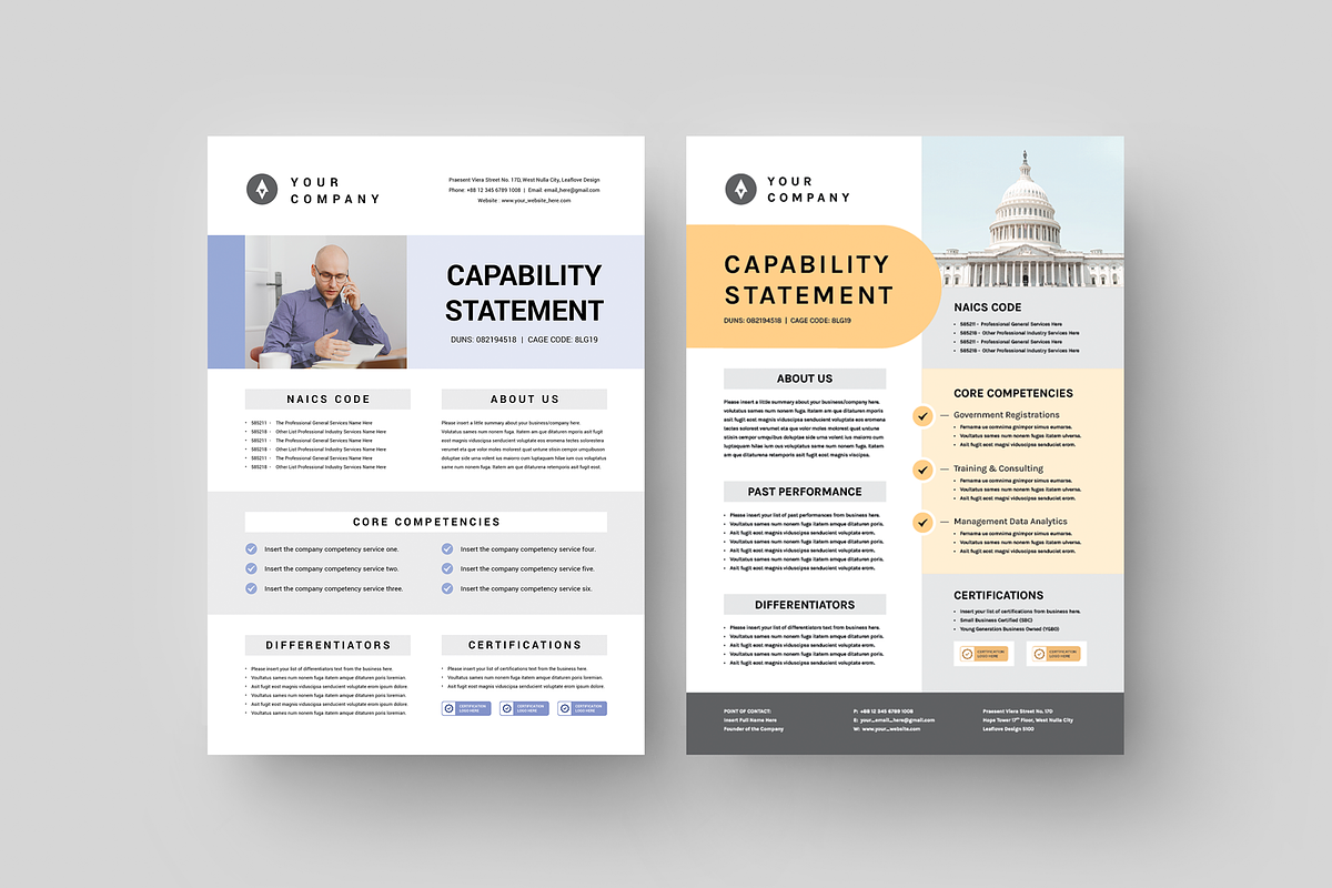 Capability Statement Bundle, a Flyer Template by Leaflove (Photo 6 of 10)
