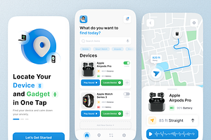Device Locator Mobile App Design, a Templates & Theme by Akib Tanjil