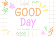 Good Day - San Serif Font, a Sans Serif Font by Adalin Shop (Thumbnail 1 of 7)