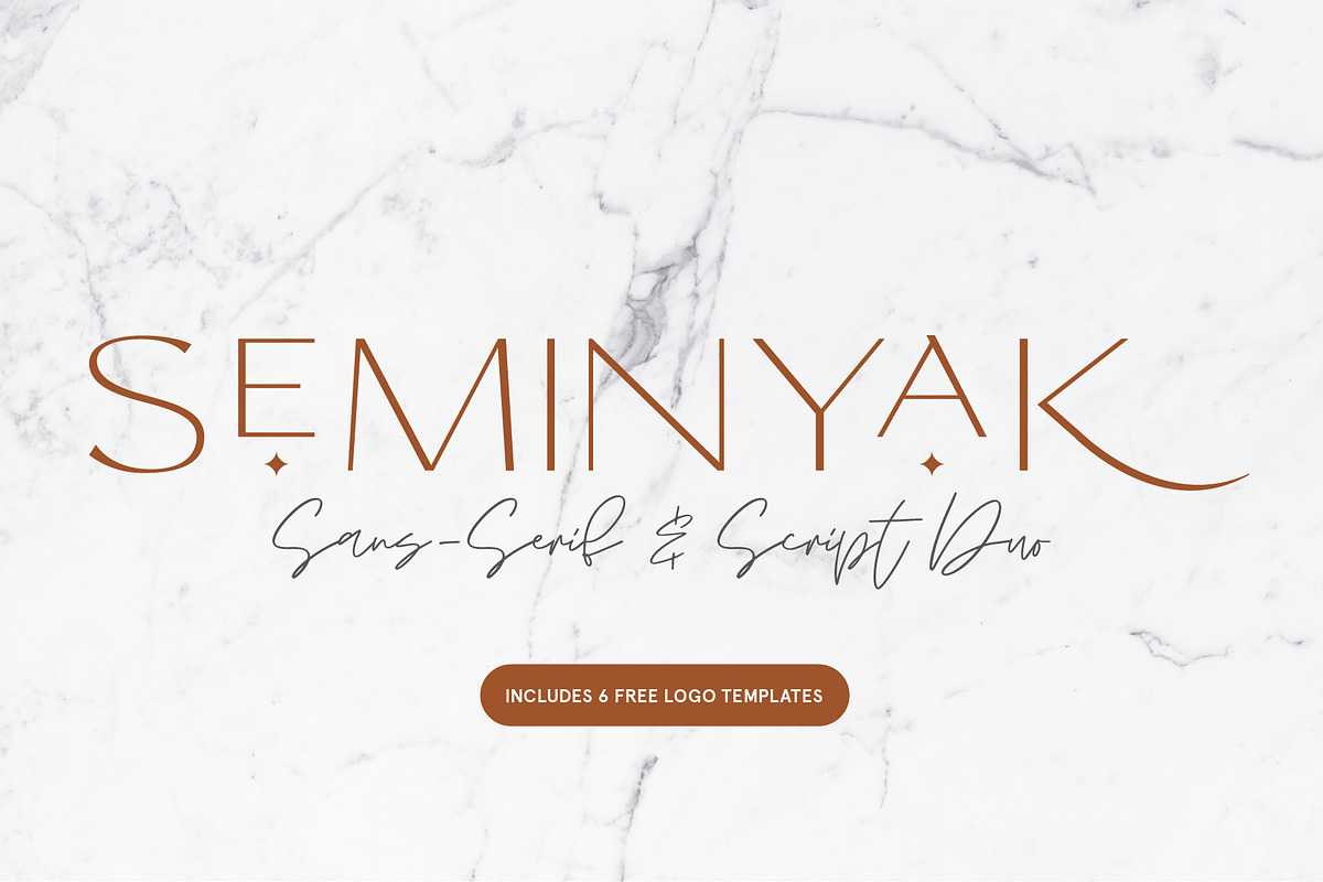 Seminyak Font Duo + Logo Bundle