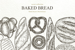 Baked Bread Vector Illustrations