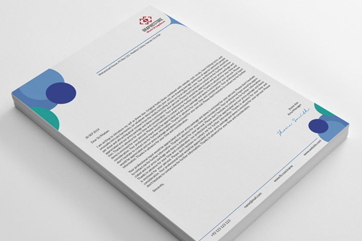 Corporate Letterhead Template, a Stationery Template by shujaktk (Photo 1 of 2)