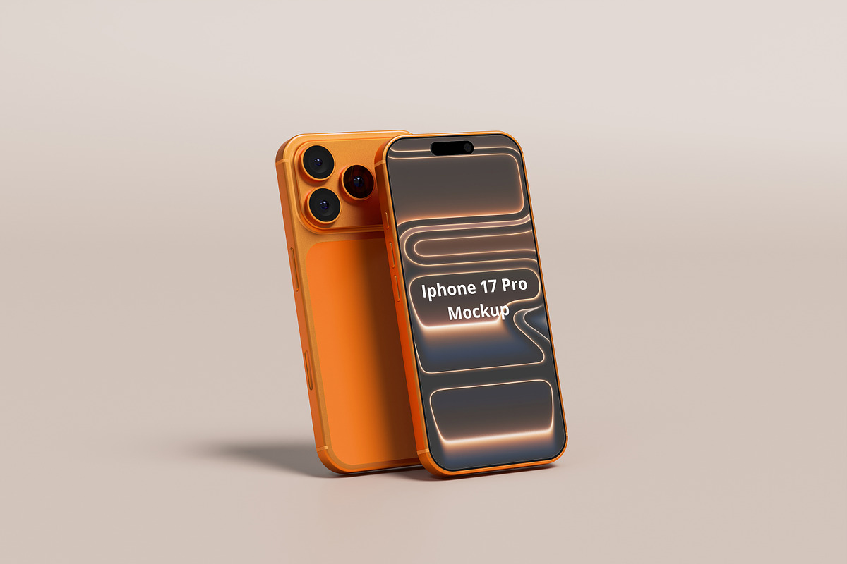 High-Quality Iphone Pro 17 Mockup, an iPhone Mockup by safrizalstudio (Photo 2 of 5)