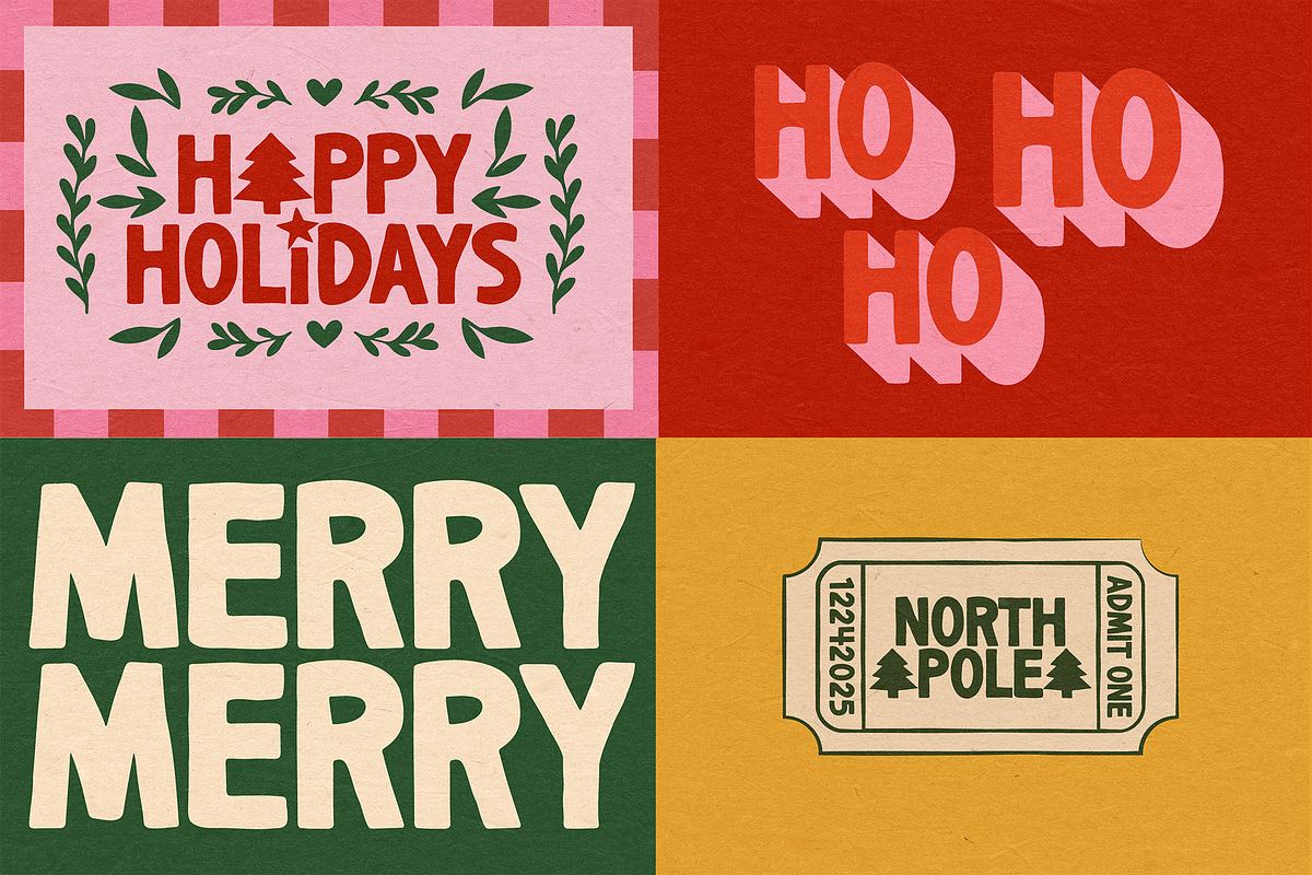 PEPPERMINT PORCH | FESTIVE FONT, a Font by Maria Feliz Fonts (Photo 4 of 9)