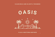 Oasis Font + Illustrations, a Sans Serif Font by CactusGroveBranding (Thumbnail 1 of 4)
