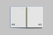 A5 Spiral Notebook Mockup Set, a Print Template by Graphiculon (Thumbnail 4 of 11)