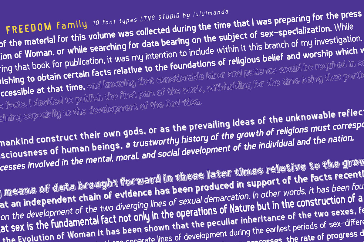 FREEDOM font family preview 5