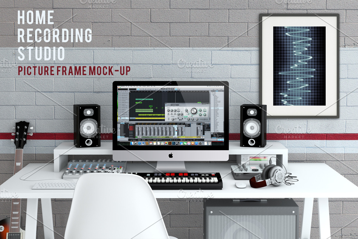 Home Recording Studio Mockup Bundle, a Mac Mockup by Bobboz Store (Photo 5 of 11)