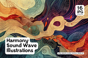 16 Harmony Sound Wave Illustrations, a Background Graphic by HipFonts (Thumbnail 1 of 5)