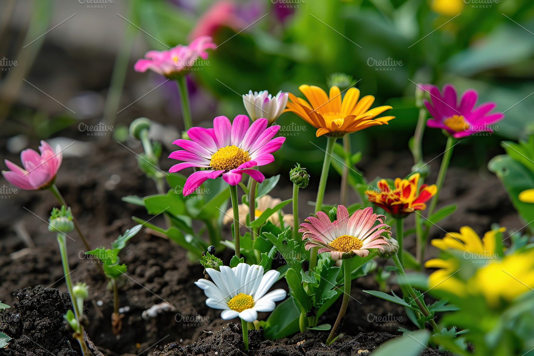 Daisy flowers growing in the garden, a Nature Photo by AlyaAnd