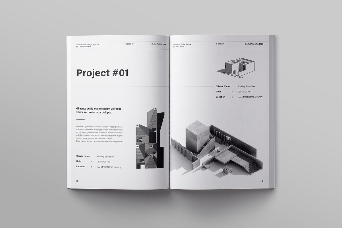 Architecture Portfolio Template, a Brochure Template by ElvinPrint (Photo 4 of 17)