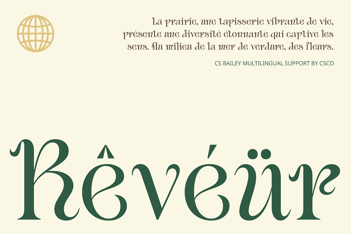 CS Bailey – Art Nouveau Font, a Serif Font by Craft Supply Co. (Photo 2 of 8)