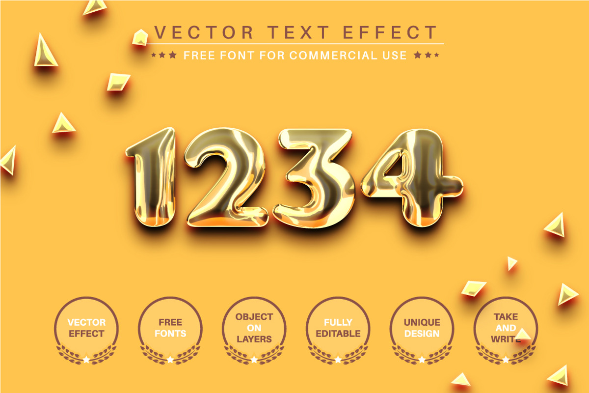 Realitic Gold - Editable Text Effect, a Layer Style Add-On by rwgusev (Photo 4 of 5)