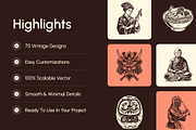 Vintage Japan Art Illustration, a Decorative Illustration by Creative Stall (Thumbnail 2 of 10)
