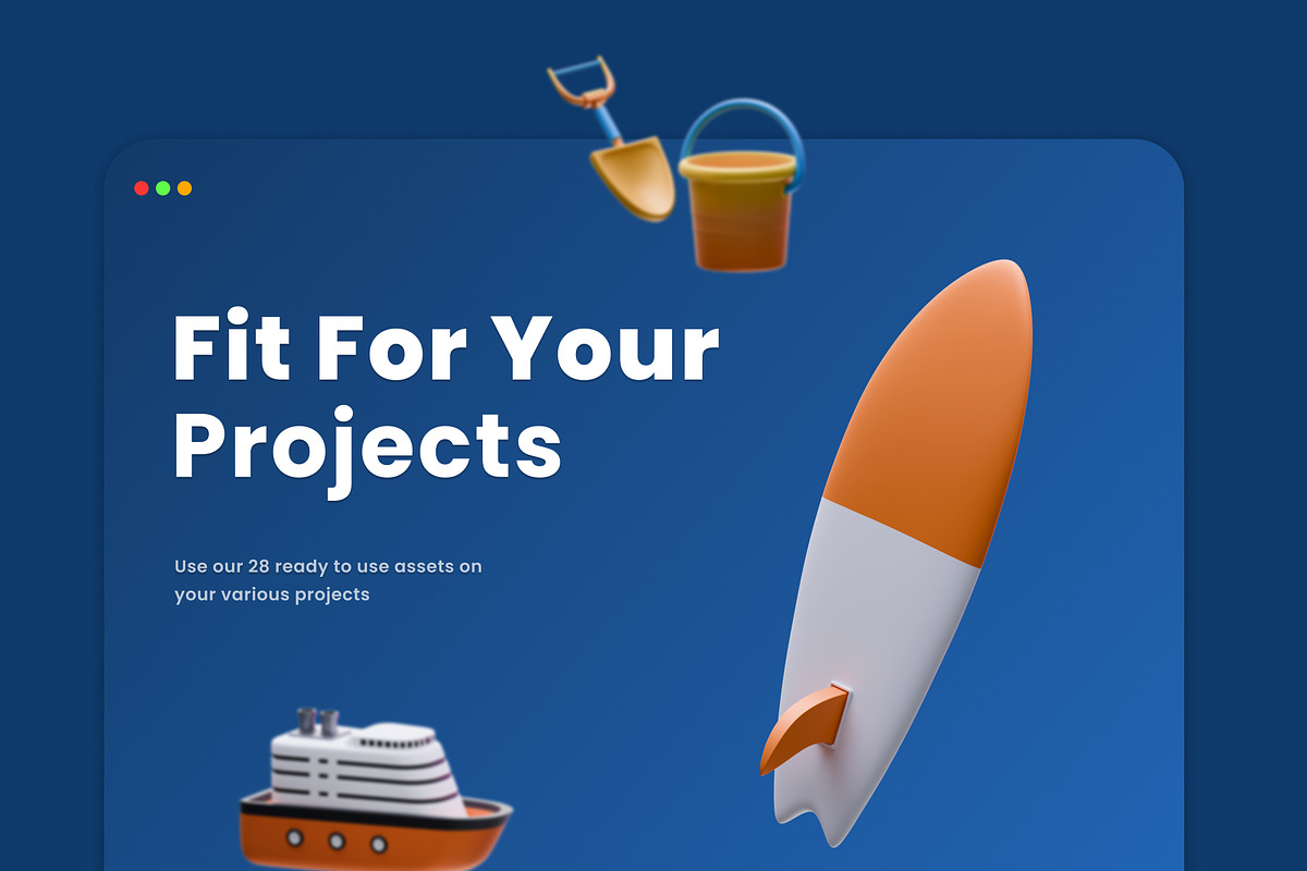 Summer Object 3D Icons, an Object 3D Model by Azam Creative (Photo 4 of 5)