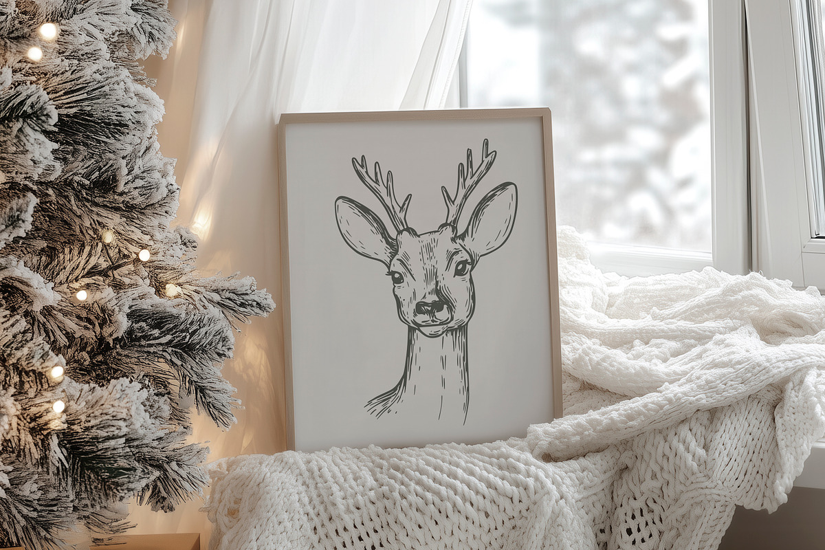 Vintage Charming Christmas Line Art, an Object Graphic by AnMark (Photo 10 of 15)